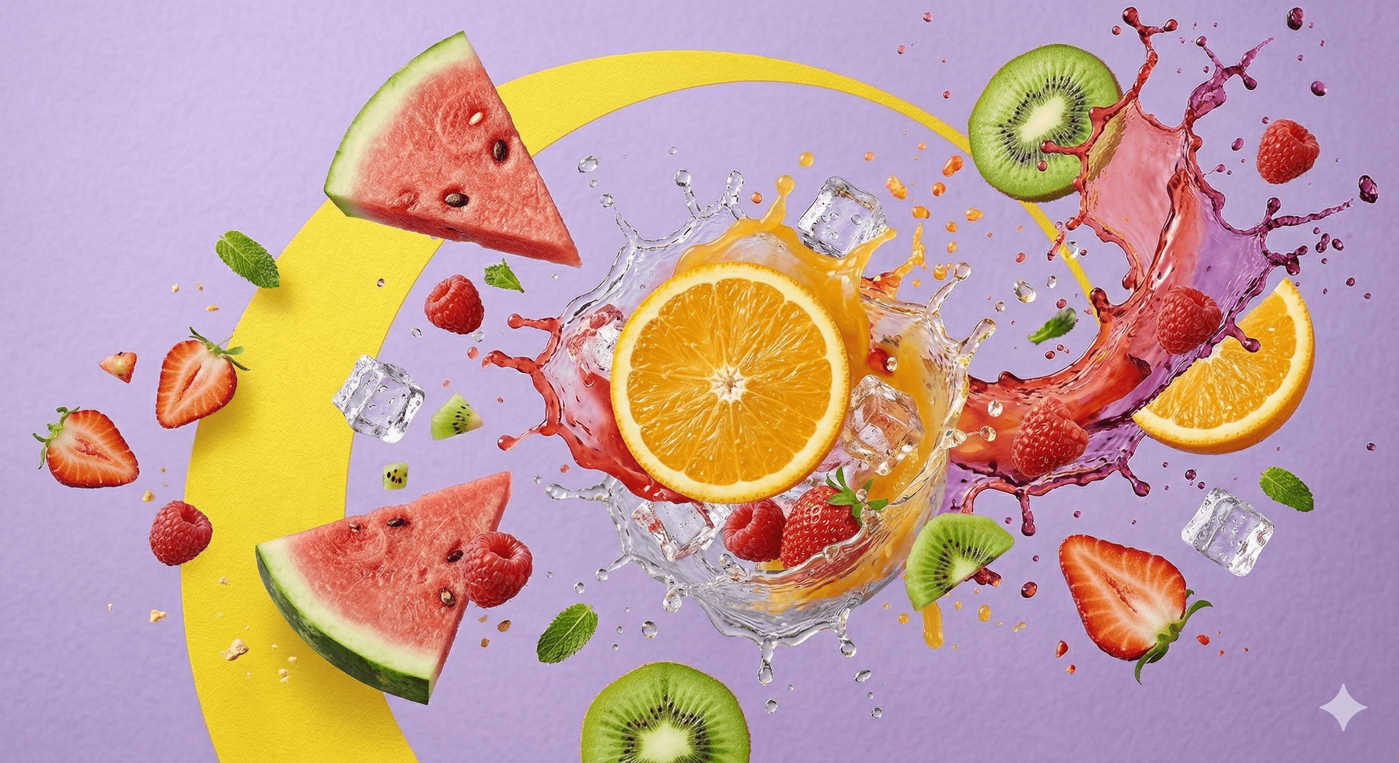 Fresh fruits splash